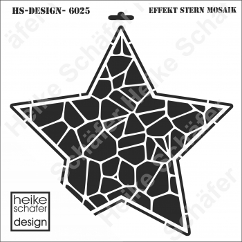 Schablone-Stencil A3 342-6025 Stern Mosaik (30x30cm)